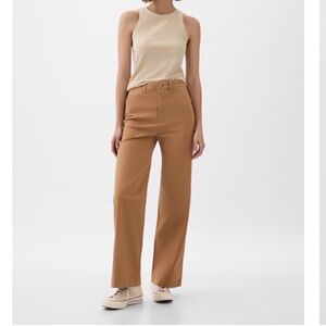 High Stride Wide leg ankle khakis